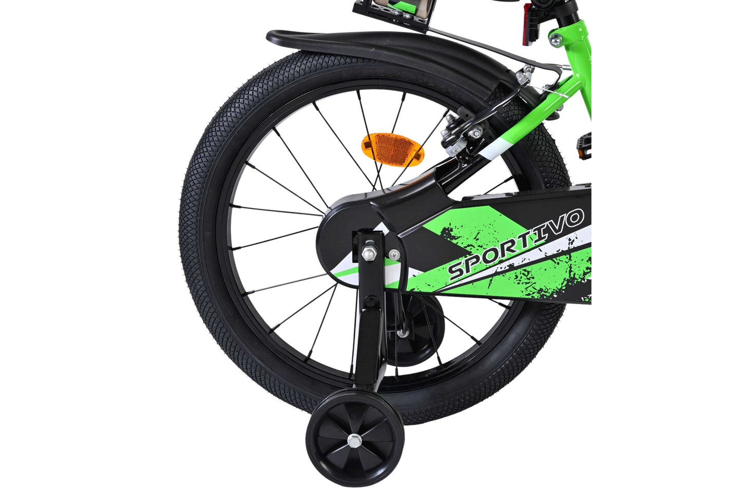 Volare Sportivo 18-tums barncykel, Grön dubbla handbromsar - För barn 4-7 år