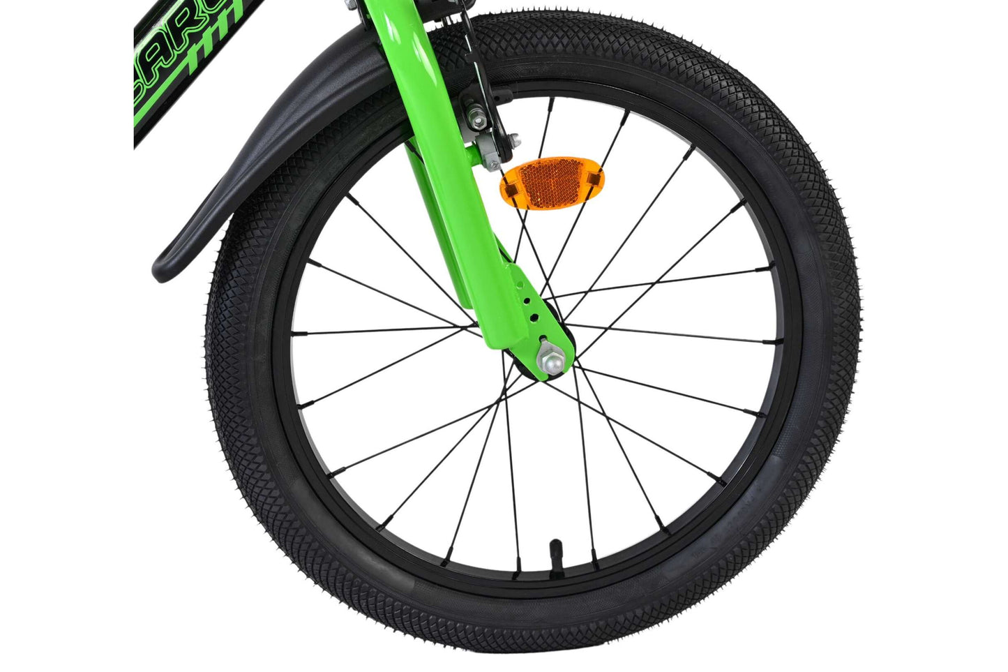 Volare Sportivo 18-tums barncykel, Grön dubbla handbromsar - För barn 4-7 år