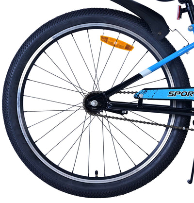 Volare Sportivo Barncykel 24 tum, Svart Blå - Lilla Cykelbutiken