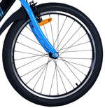 Volare Sportivo Barncykel 24 tum, Svart Blå Två Handbromsar - Lilla Cykelbutiken