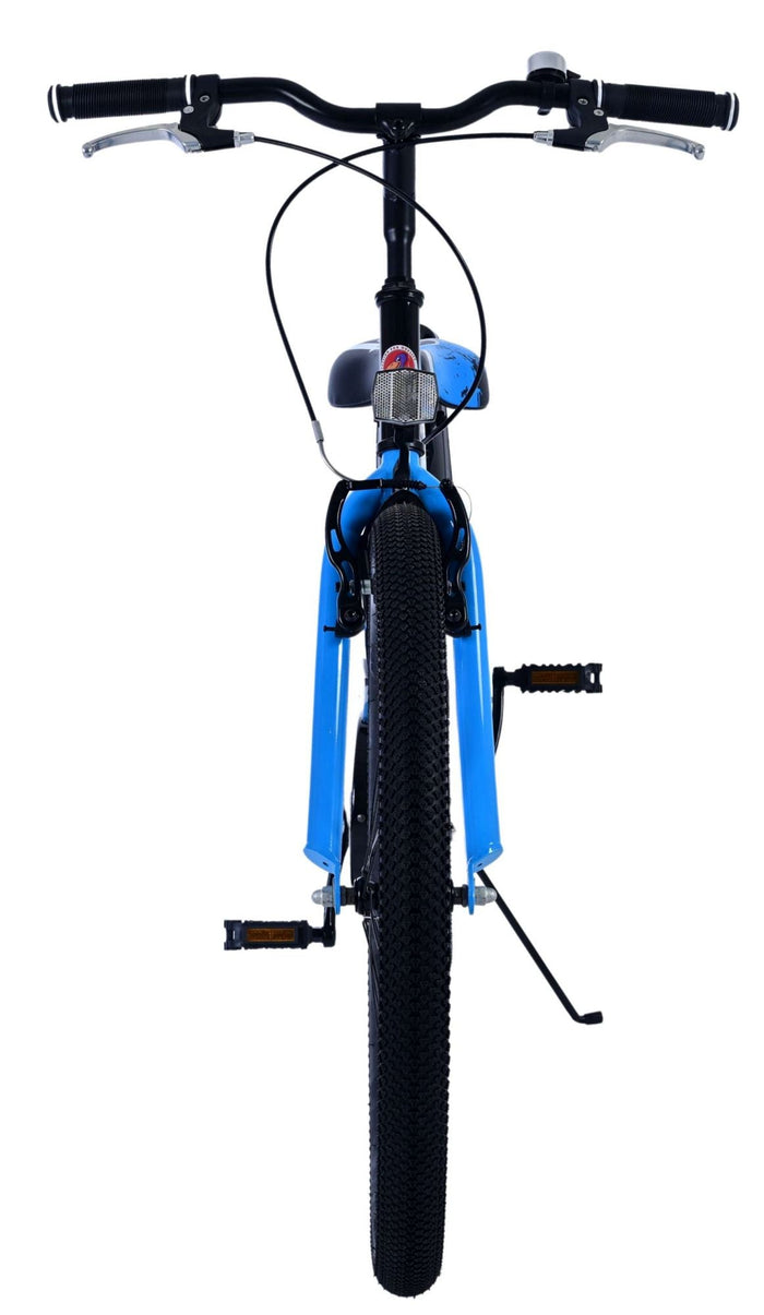 Volare Sportivo Barncykel 24 tum, Svart Blå Två Handbromsar - Lilla Cykelbutiken