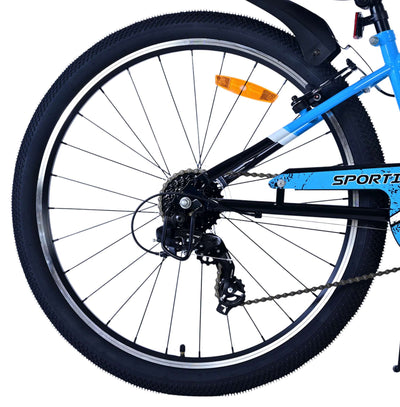Volare Sportivo Barncykel 26 tum, Blå 7 Växlar - Lilla Cykelbutiken