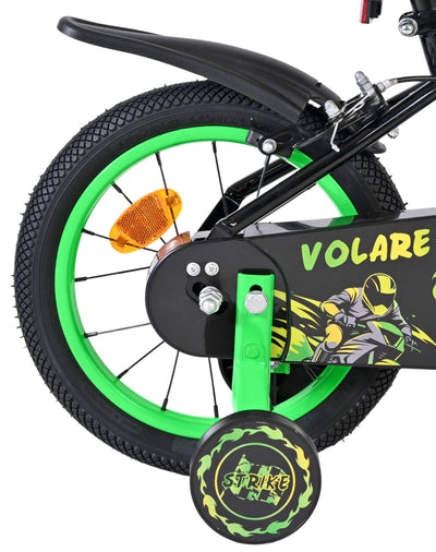 Volare Strike Barncykel 14 tum, dubbla handbromsar, Grön - För barn 5-5 år