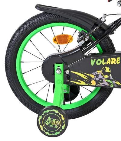 Volare Strike Barncykel 16 tum, dubbla handbromsar, Grön - För barn 4-6 år