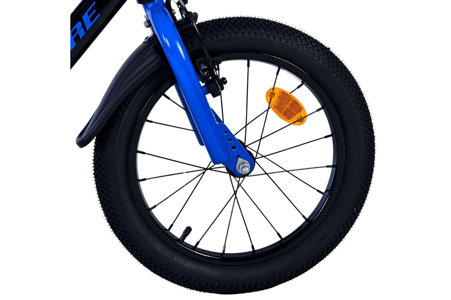 Volare Super GT 16-tums Barncykel – Blå/Svart med Stödhjul, För barn 4-6 år