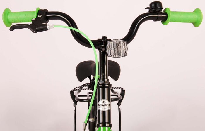 Volare Thombike Barncykel 16 tum, Svart Grön - Lilla Cykelbutiken