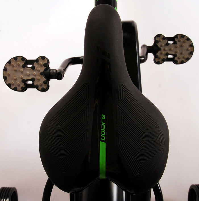 Volare Thombike Barncykel 16 tum, Svart Grön - Lilla Cykelbutiken