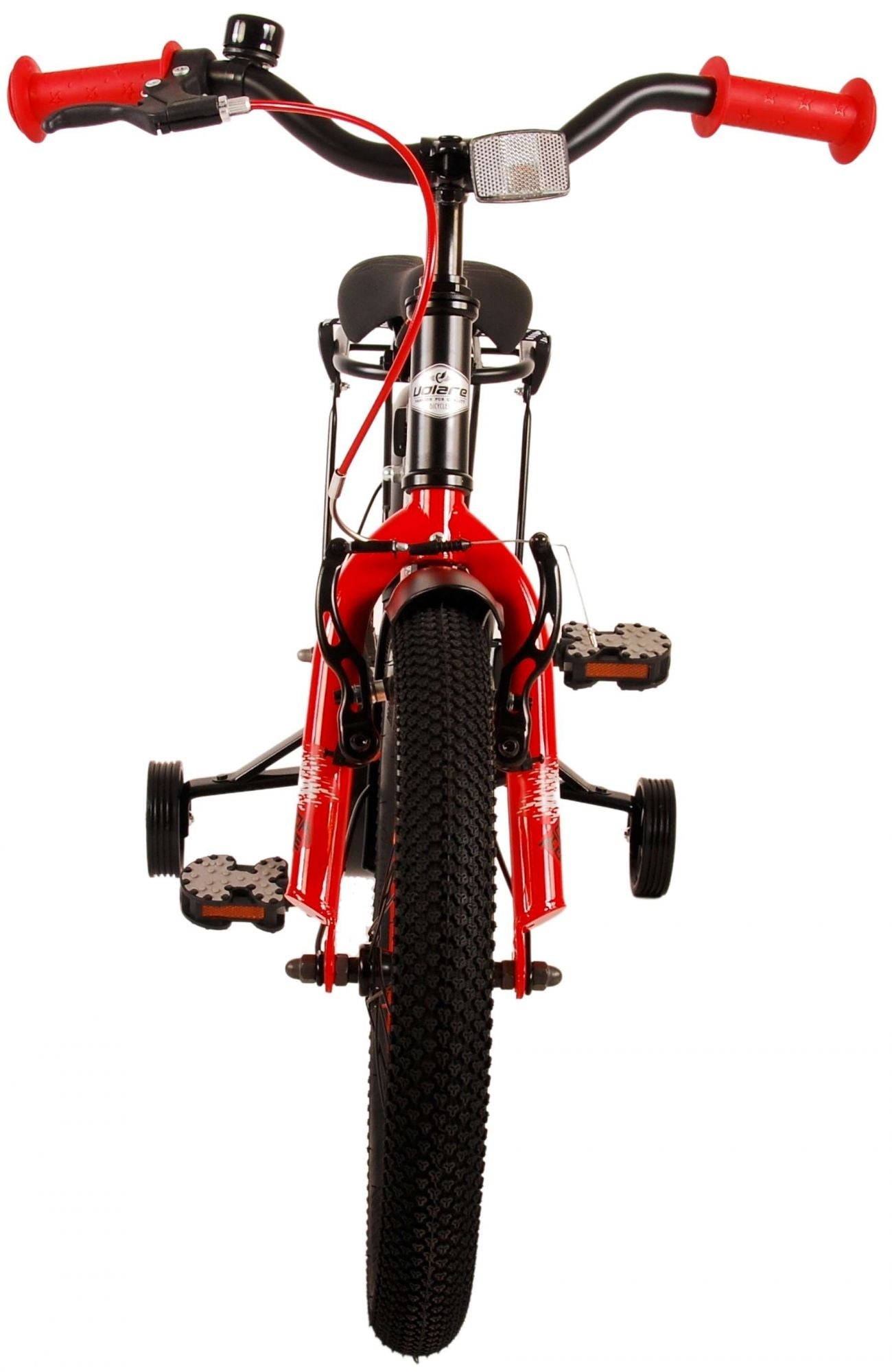 Volare Thombike Barncykel 16 tum, Svart Röd - Lilla Cykelbutiken