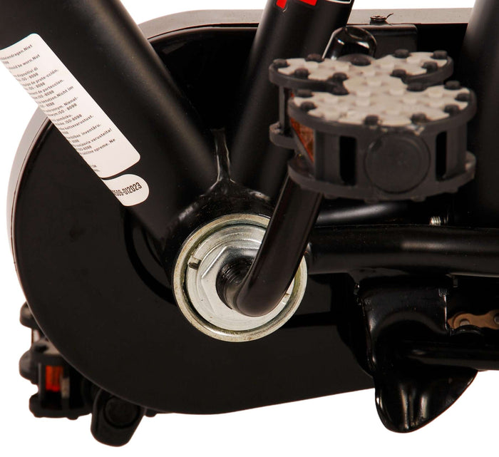 Volare Thombike Barncykel 16 tum, Svart Röd - Lilla Cykelbutiken