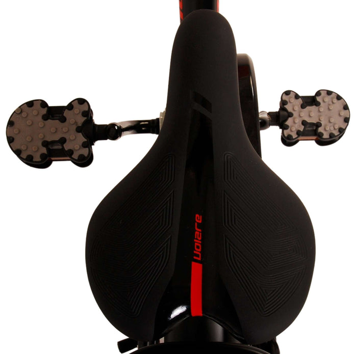 Volare Thombike Barncykel 16 tum, Svart Röd - Lilla Cykelbutiken