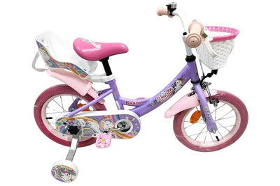 Volare Unicorn Barncykel 14 tum, Lila - För barn 5-5 år