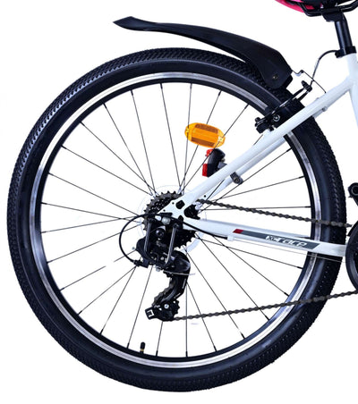 Volare XC Race Barncykel 26 tum, 21 Växlar Vit Rosa - Lilla Cykelbutiken