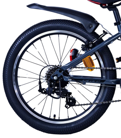 Volare XC Race Barncykel 20 tum, 7 Växlar Röd/Grå - Lilla Cykelbutiken