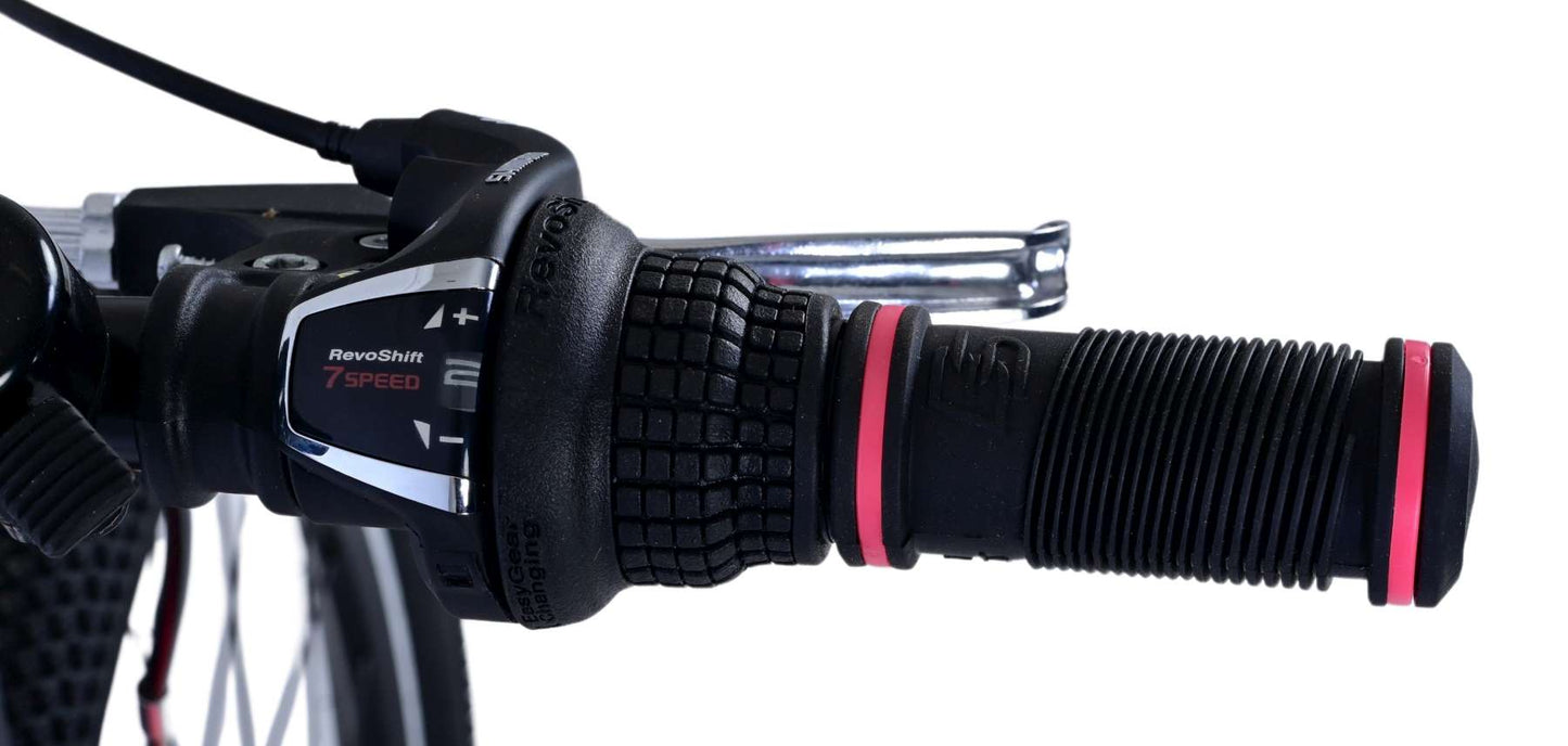 Volare XC Race Barncykel 24 tum, 21 Växlar Vit Rosa - Lilla Cykelbutiken