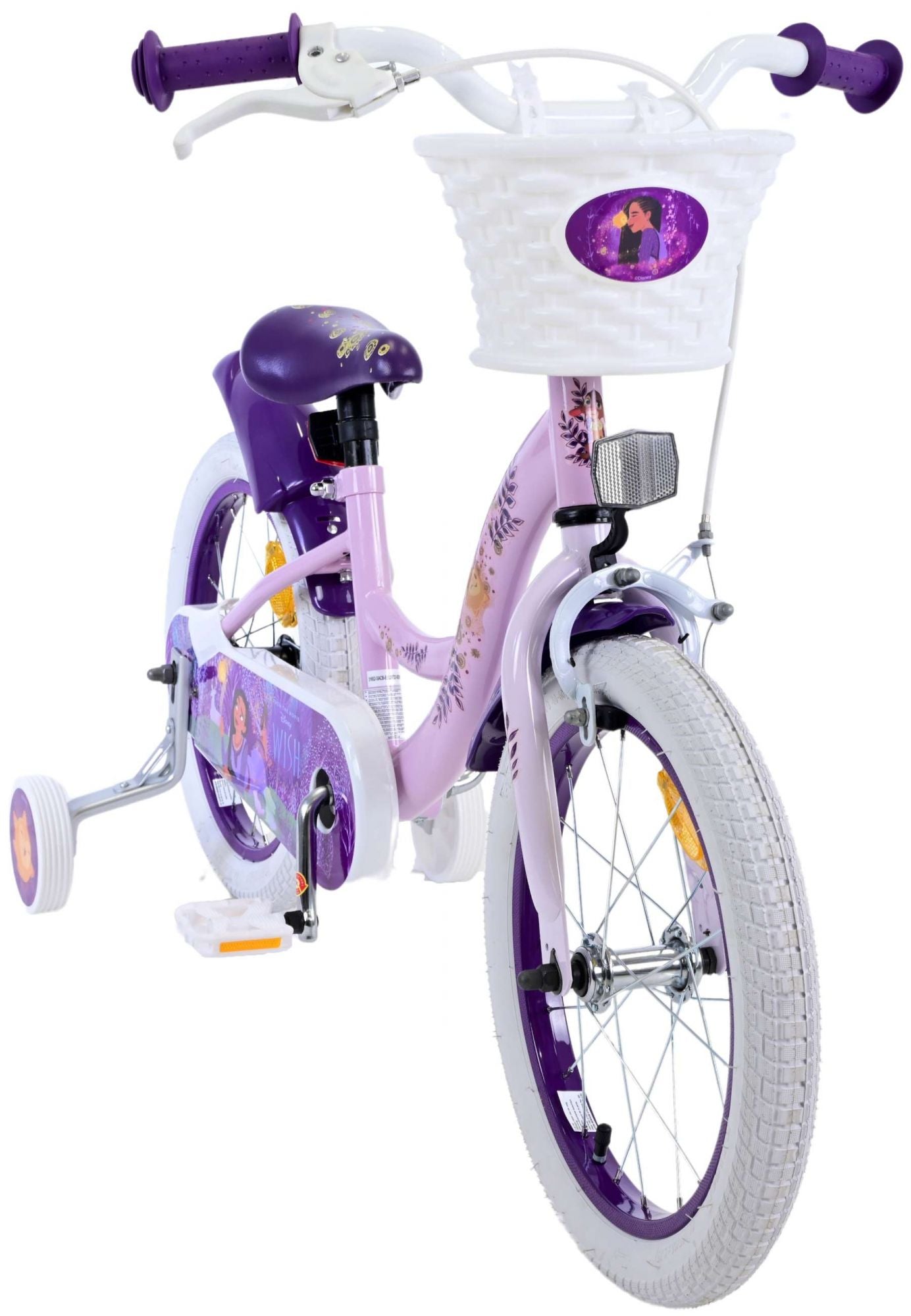 Disney Wish Barncykel 16 tum, Lila - Lilla Cykelbutiken