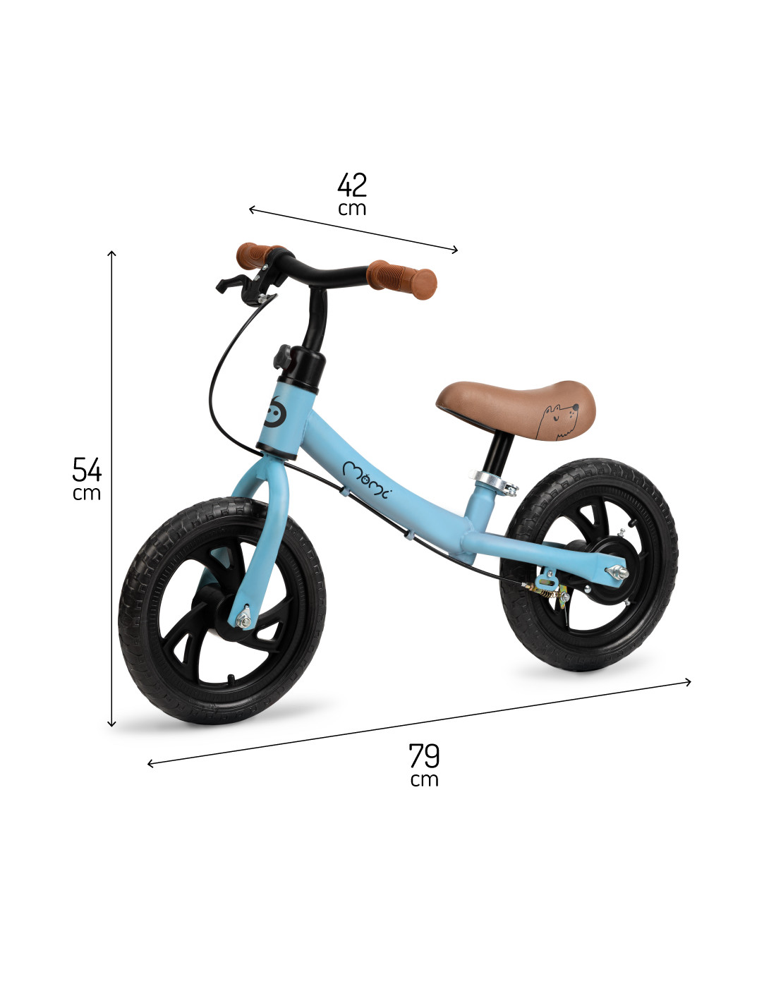MoMi BREKI Balanscykel, Blå - Lilla Cykelbutiken