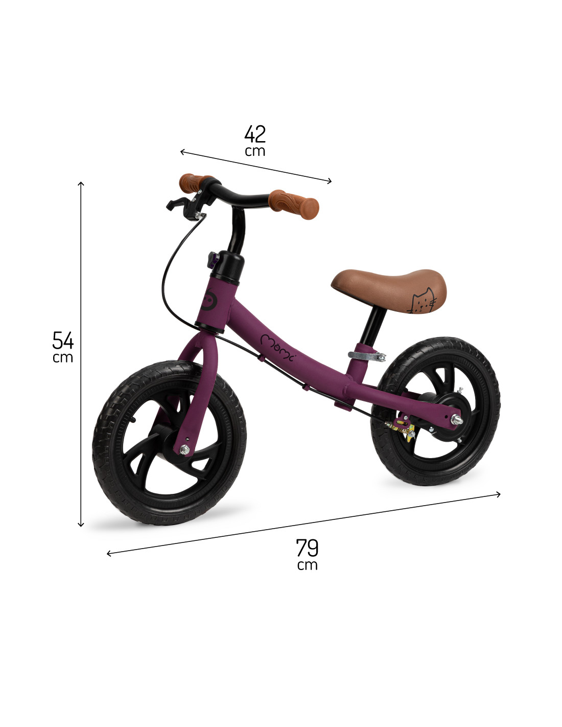 MoMi BREKI Balanscykel, Lila - Lilla Cykelbutiken
