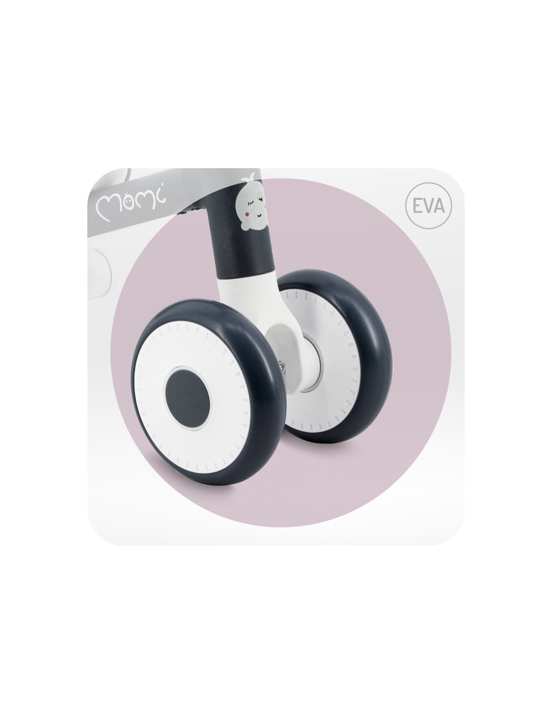 MoMi DEX Gåcykel, Graphite - Lilla Cykelbutiken