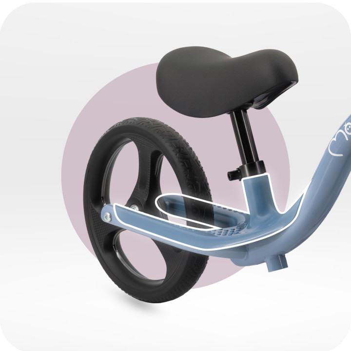 MoMi ISOKA Balanscykel Med Led, Blå - Lilla Cykelbutiken