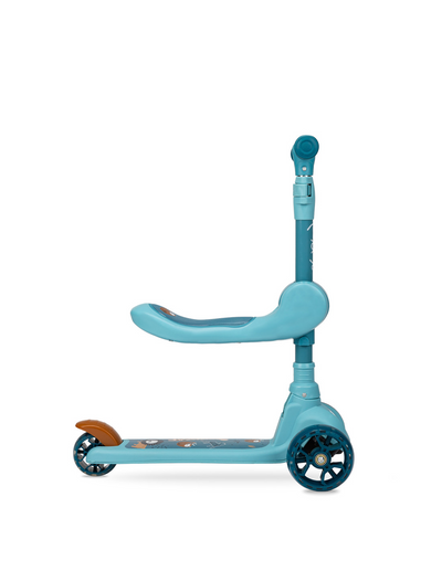 MoMi KIURU 2-i-1 Sparkcykel, Blå - Lilla Cykelbutiken