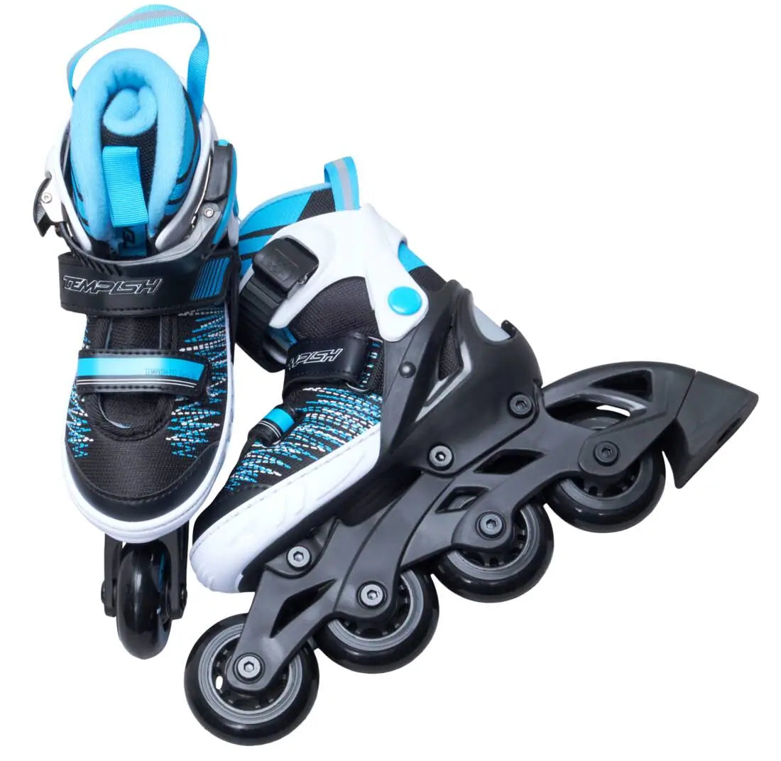 Tempish Gokid Justerbar Inlines Svarta/Blå - Lilla Cykelbutiken