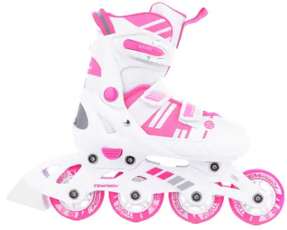 Tempish Misty Duo Justerbar Inlines Vita/Rosa - Lilla Cykelbutiken