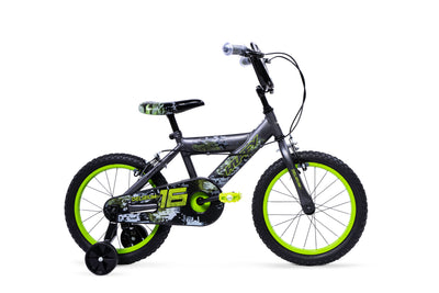 Huffy Delirium 16-tum BMX Style cykel grå och grön 5-7 år