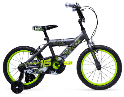 Huffy Delirium 16-tum BMX Style cykel grå och grön 5-7 år