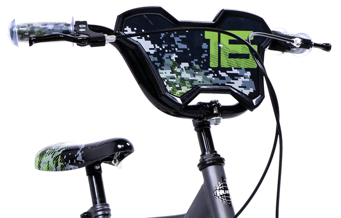 Huffy Delirium 16-tum BMX Style cykel grå och grön 5-7 år