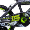 Huffy Delirium 16-tum BMX Style cykel grå och grön 5-7 år
