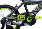 Huffy Delirium 16-tum BMX Style cykel grå och grön 5-7 år
