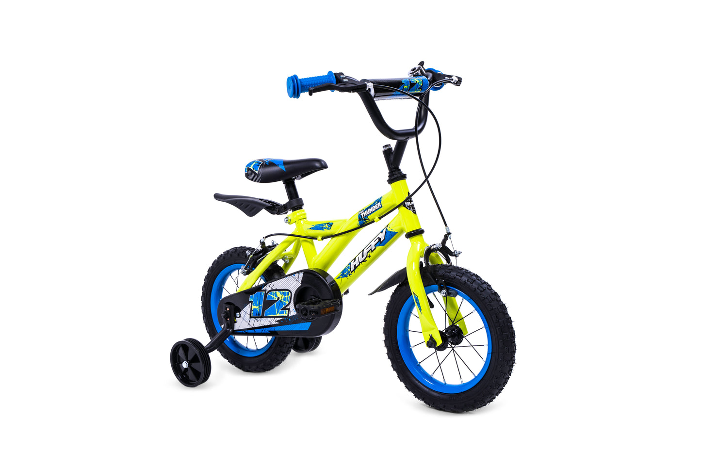 Huffy Pro Thunder 12-tum gul BMX cykel barn 3-5 år