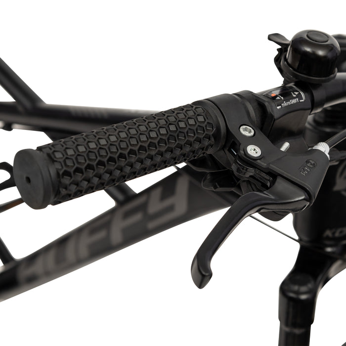 Huffy Korros 26 tum Hardtail MTB, 21 Shimano-växlar & X-frame (Mörkblå/Svart)