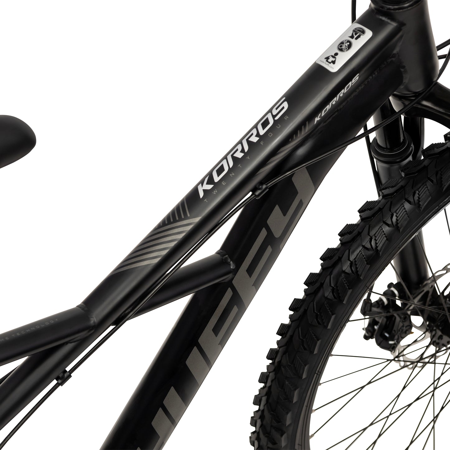 Huffy Korros 26 tum Hardtail MTB, 21 Shimano-växlar & X-frame (Mörkblå/Svart)