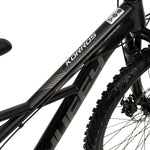 Huffy Korros 26 tum Hardtail MTB, 21 Shimano-växlar & X-frame (Mörkblå/Svart)