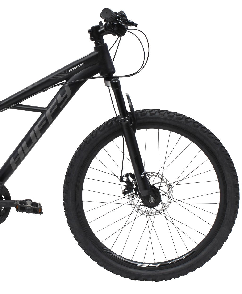 Huffy Korros 26 tum Hardtail MTB, 21 Shimano-växlar & X-frame (Mörkblå/Svart)