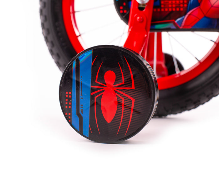 Huffy Marvel Spiderman 14-tums barncykel 4 -6  år + stödhjul