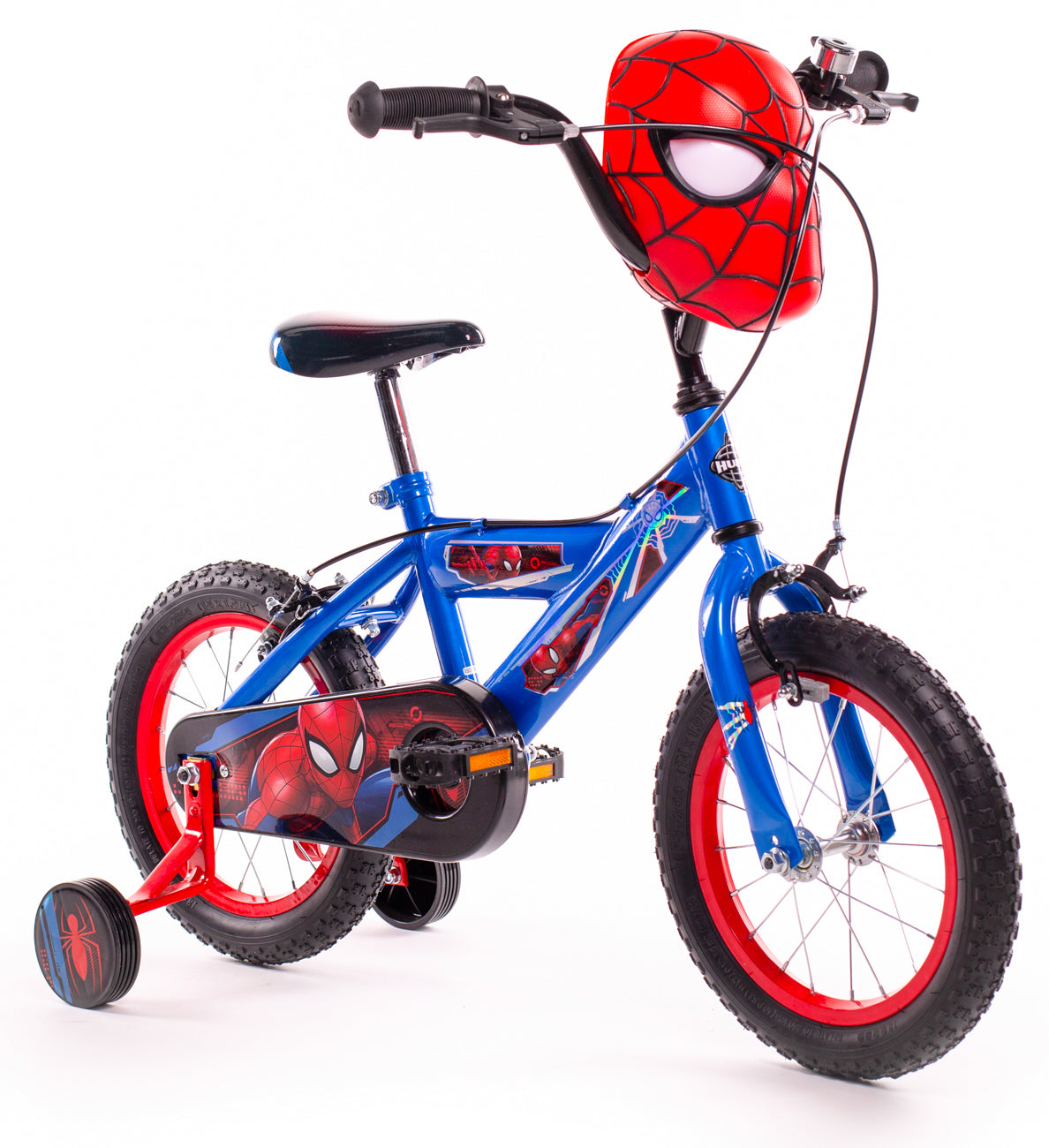 Huffy Marvel Spiderman 14-tums barncykel 4 -6  år + stödhjul