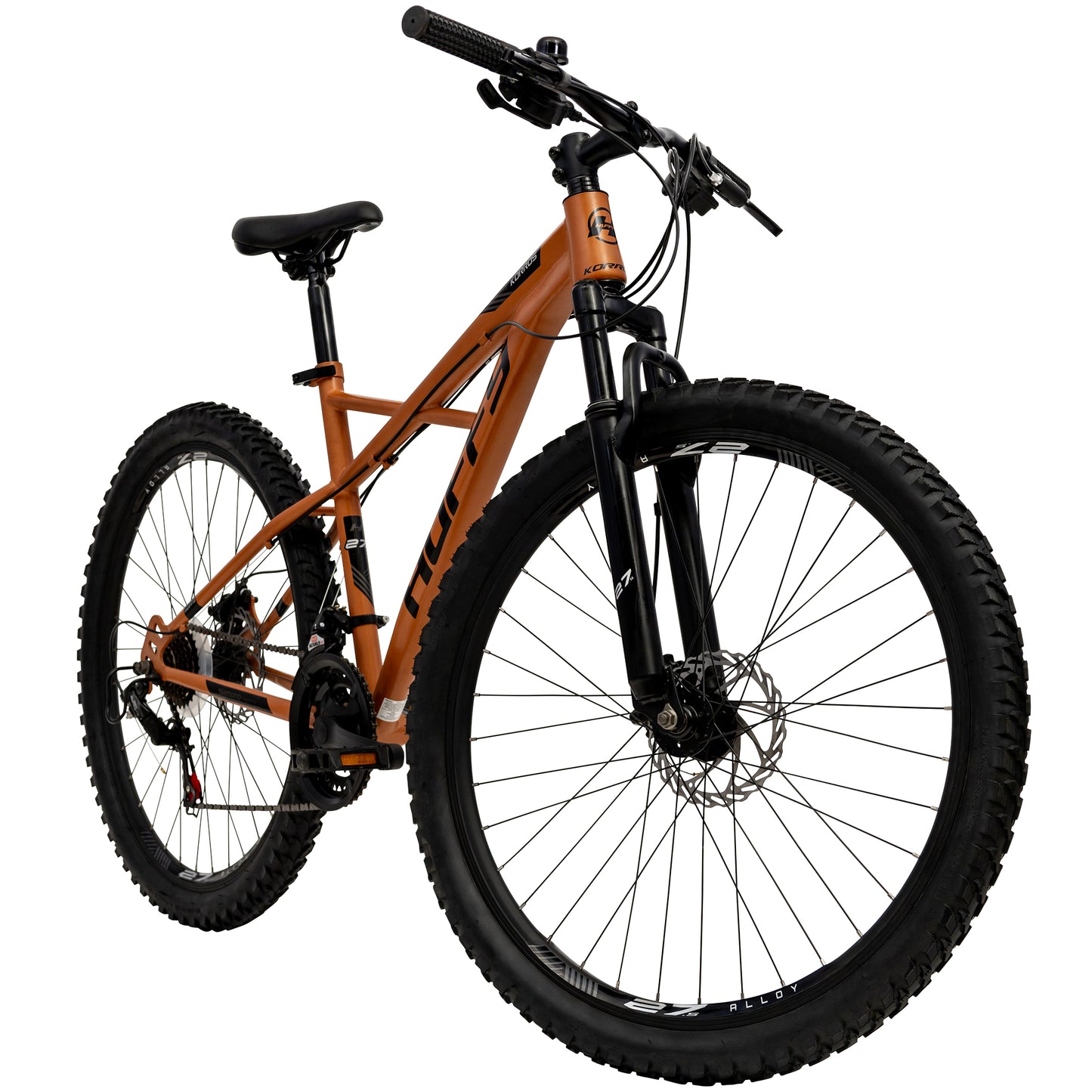 Huffy Korros 27.5" – Hardtail MTB med 21 Shimano-växlar & X-Frame (Bronze)