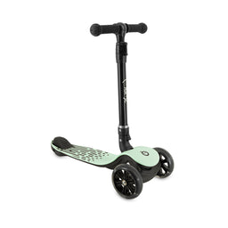 MoMi SAN Sparkcykel Svart – Hopfällbar Sparkcykel med LED-hjul, Grön