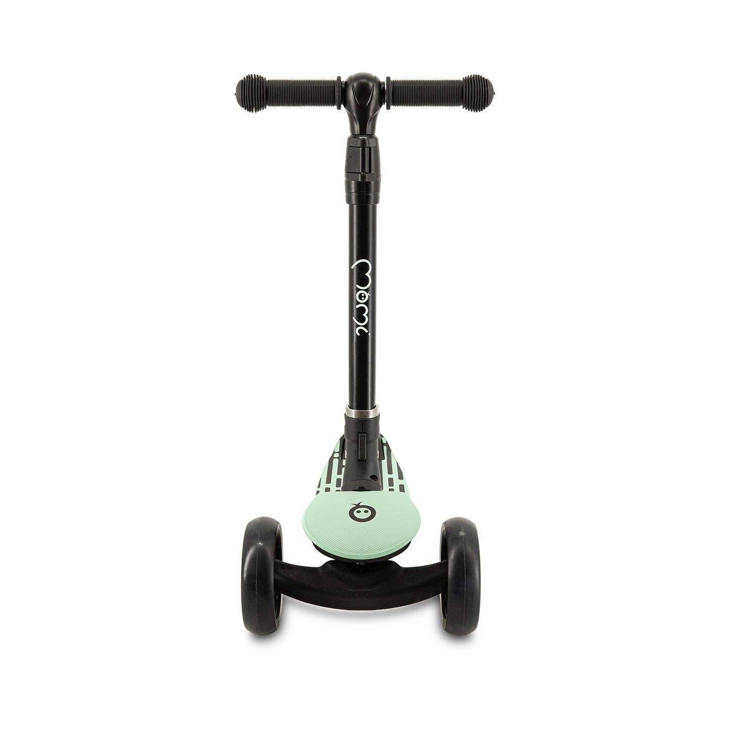 MoMi SAN Sparkcykel Svart – Hopfällbar Sparkcykel med LED-hjul, Grön