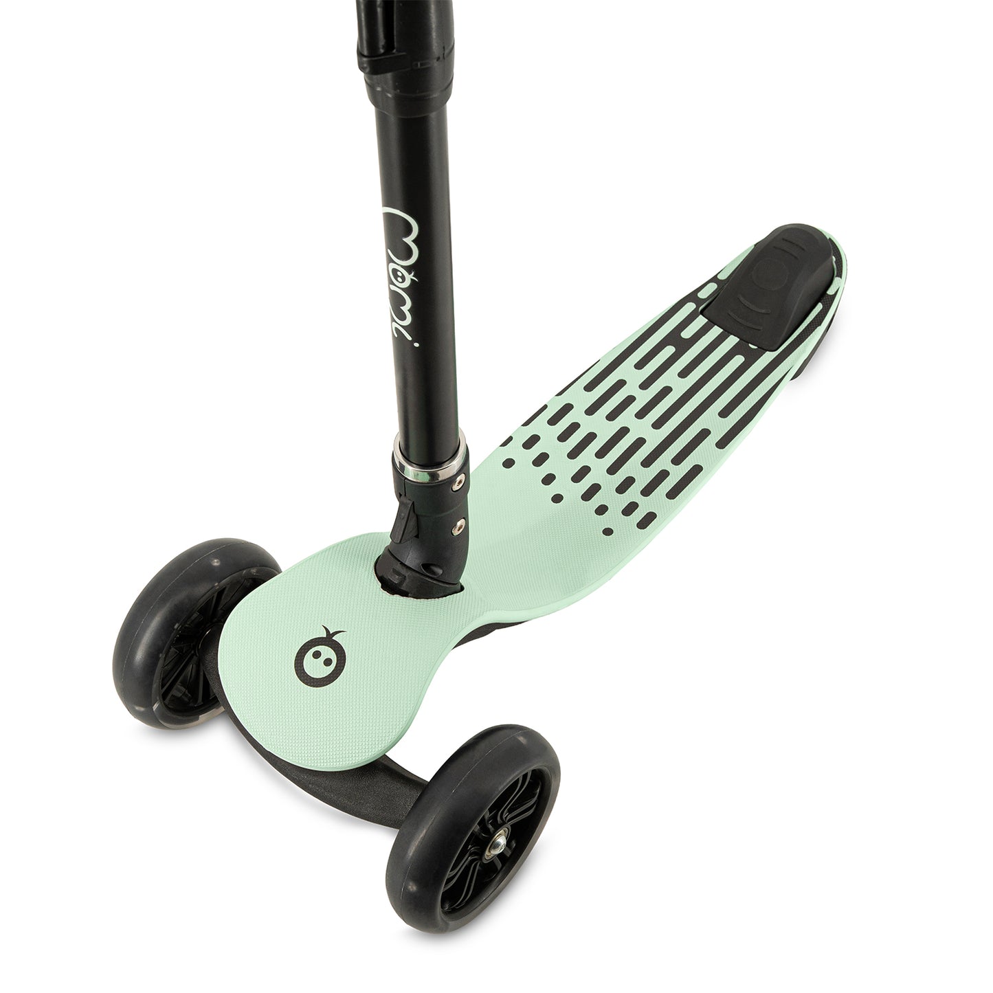 MoMi SAN Sparkcykel Svart – Hopfällbar Sparkcykel med LED-hjul, Grön