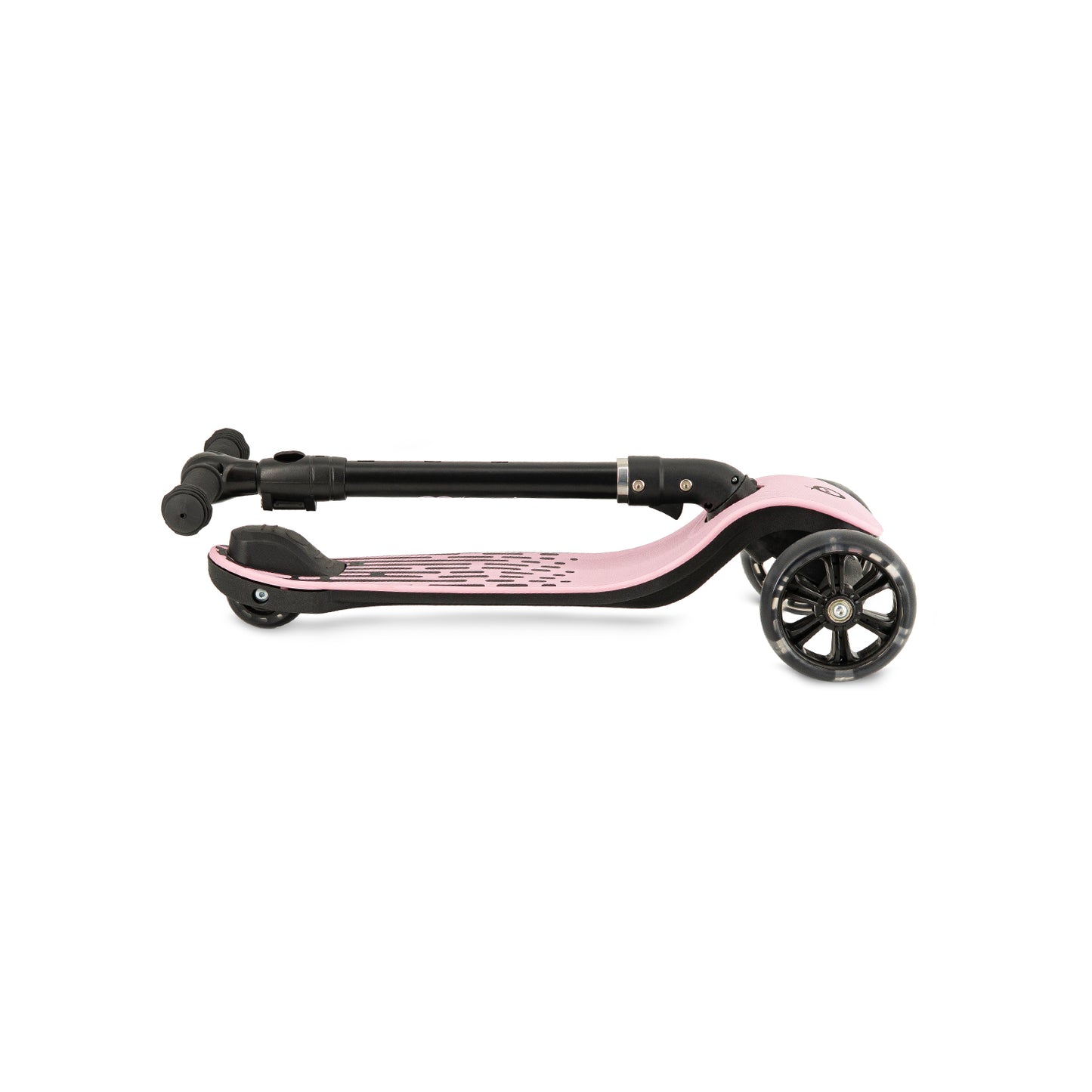 MoMi SAN Sparkcykel Svart – Hopfällbar Sparkcykel med LED-hjul, Rosa