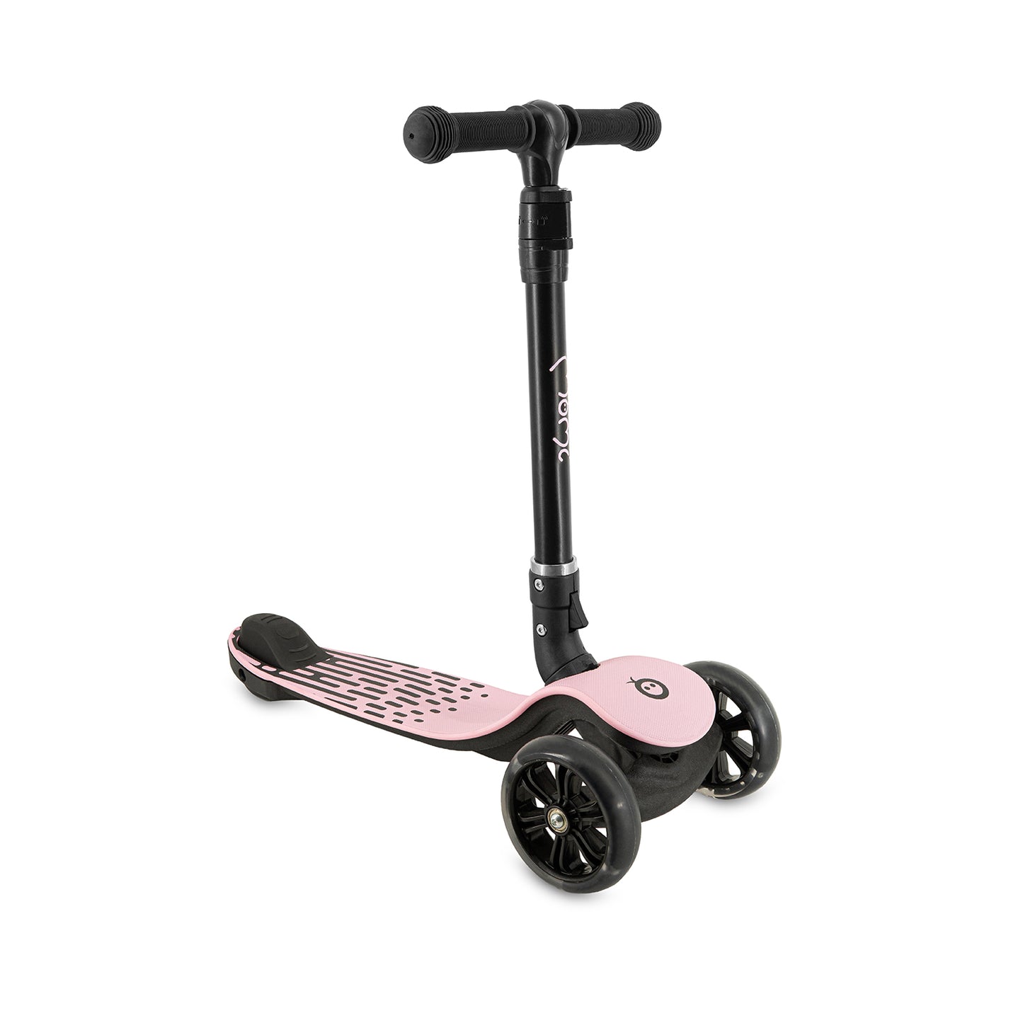 MoMi SAN Sparkcykel Svart – Hopfällbar Sparkcykel med LED-hjul, Rosa
