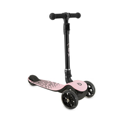 MoMi SAN Sparkcykel Svart – Hopfällbar Sparkcykel med LED-hjul, Rosa
