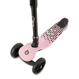 MoMi SAN Sparkcykel Svart – Hopfällbar Sparkcykel med LED-hjul, Rosa