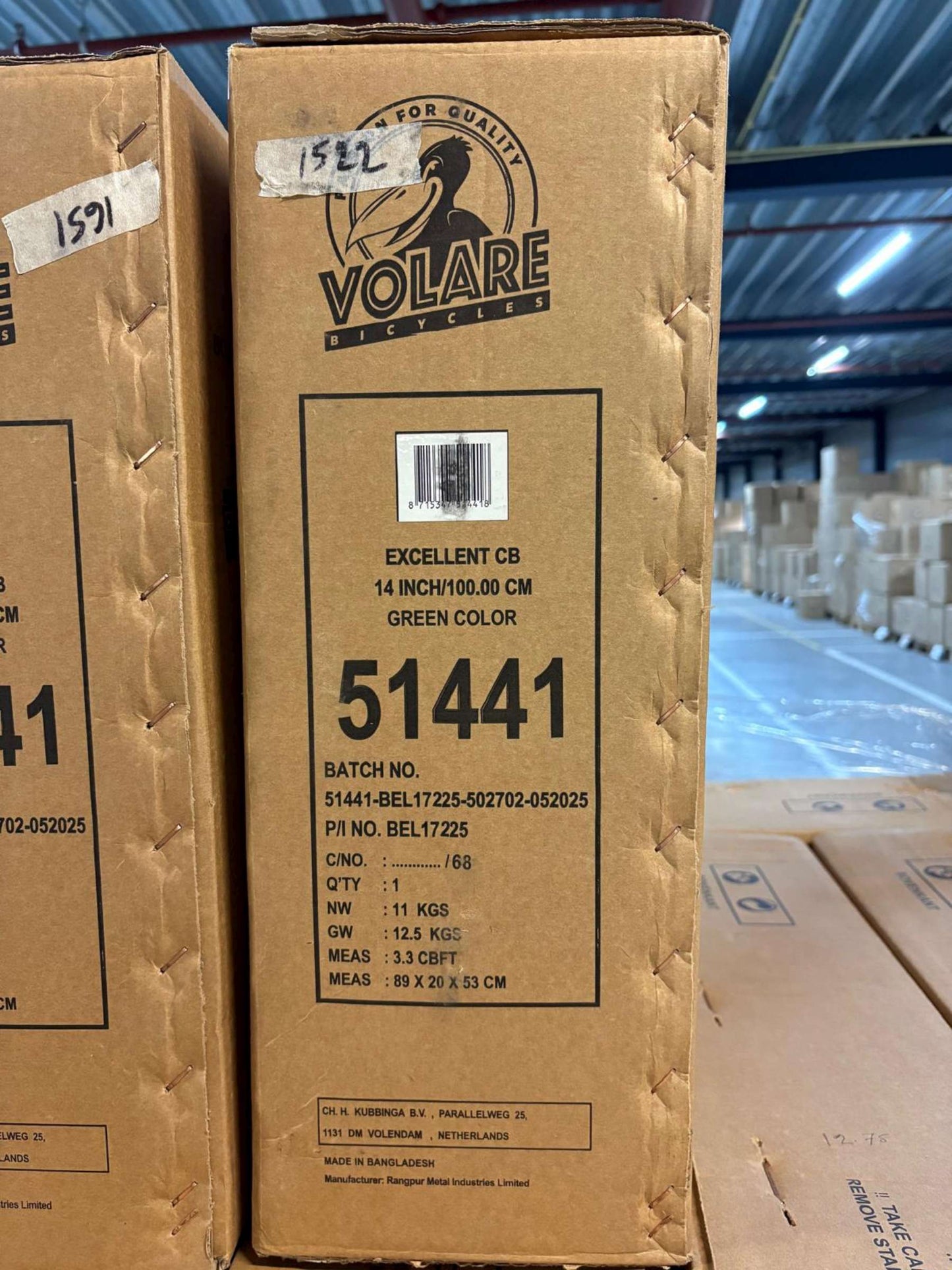 Volare Excellent Barncykel 14 tum, Grön - För barn 5-5 år