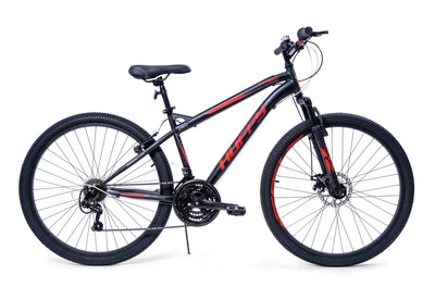 Huffy Extent mountainbike 27.5 tum 18 växlar svart/röd