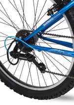 Huffy Extent mountainbike 24 tum blå 18 växlar, För barn 8-12 år