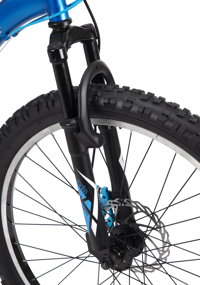 Huffy Extent mountainbike 24 tum blå 18 växlar, För barn 8-12 år